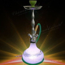 Buy LED crackle glass vase hookah,shisha,nargile,China hookah factory,cheap price,high quality,HL364